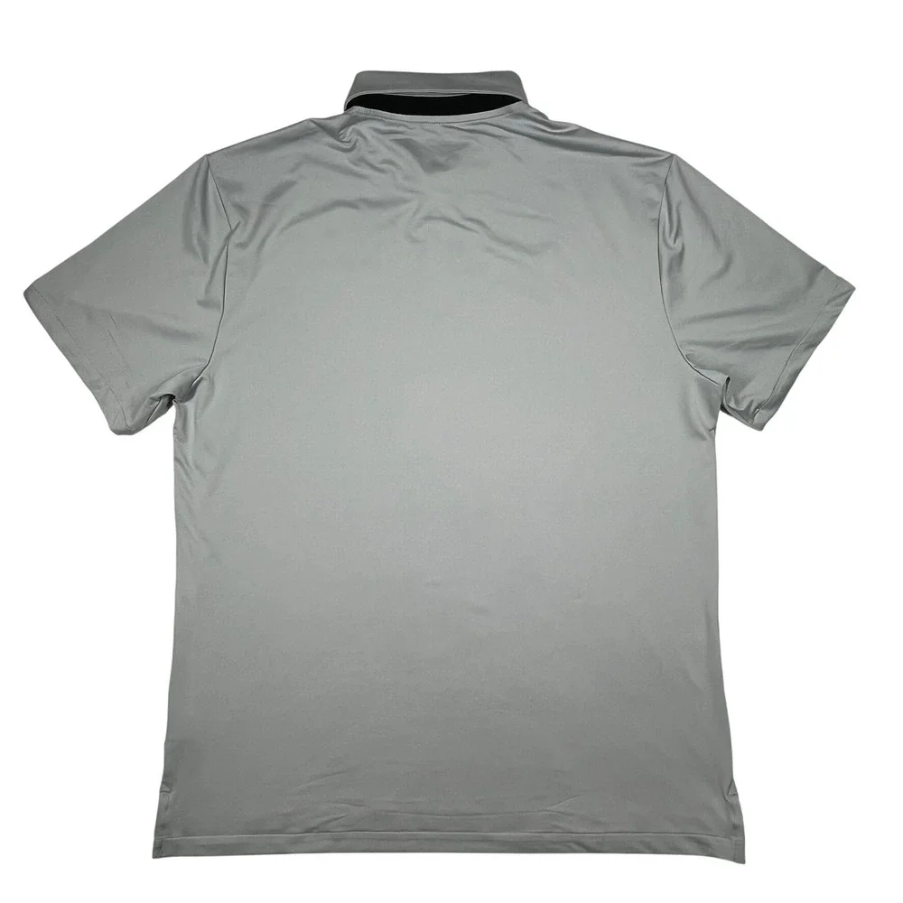 Nike TCU Polo Mens Large Grey Dri-FIT Short Sleeve Embroidered Horned Frogs Logo